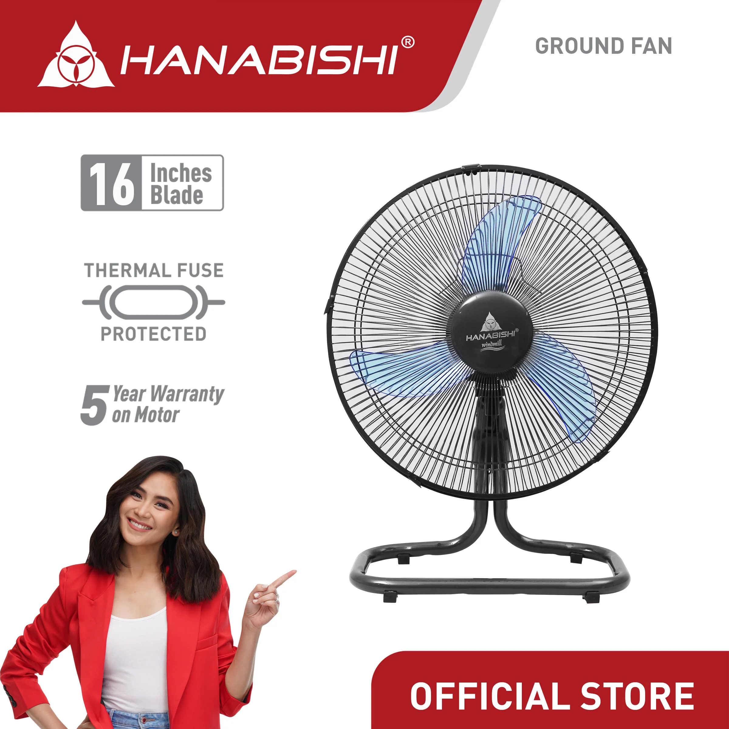 Hanabishi Ground Fan Windmill WM16GF-WM18GF - Image 10