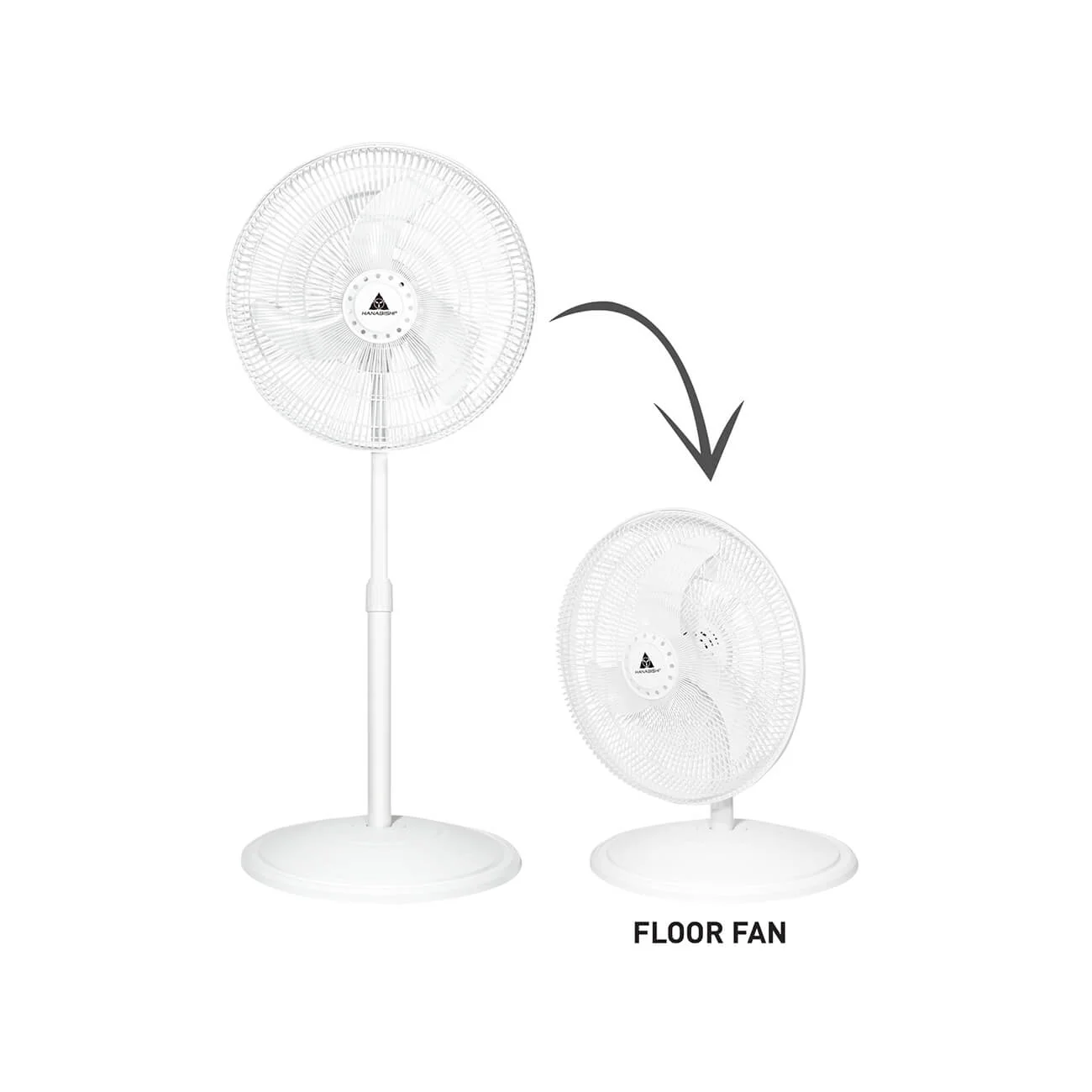 Hanabishi 2 in 1 Stand Fan Floor Fan HF1600-2IN1WHT - Image 6