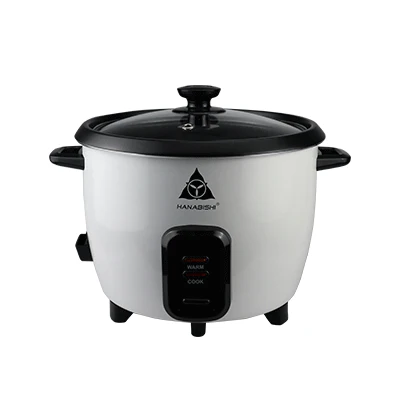Hanabishi Black & White Rice Cooker with Holder (3 sizes) HRCHBWT - Image 2