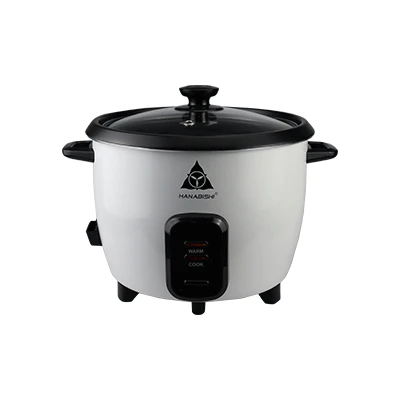 Hanabishi Black & White Rice Cooker with Holder (3 sizes) HRCHBWT - Image 3