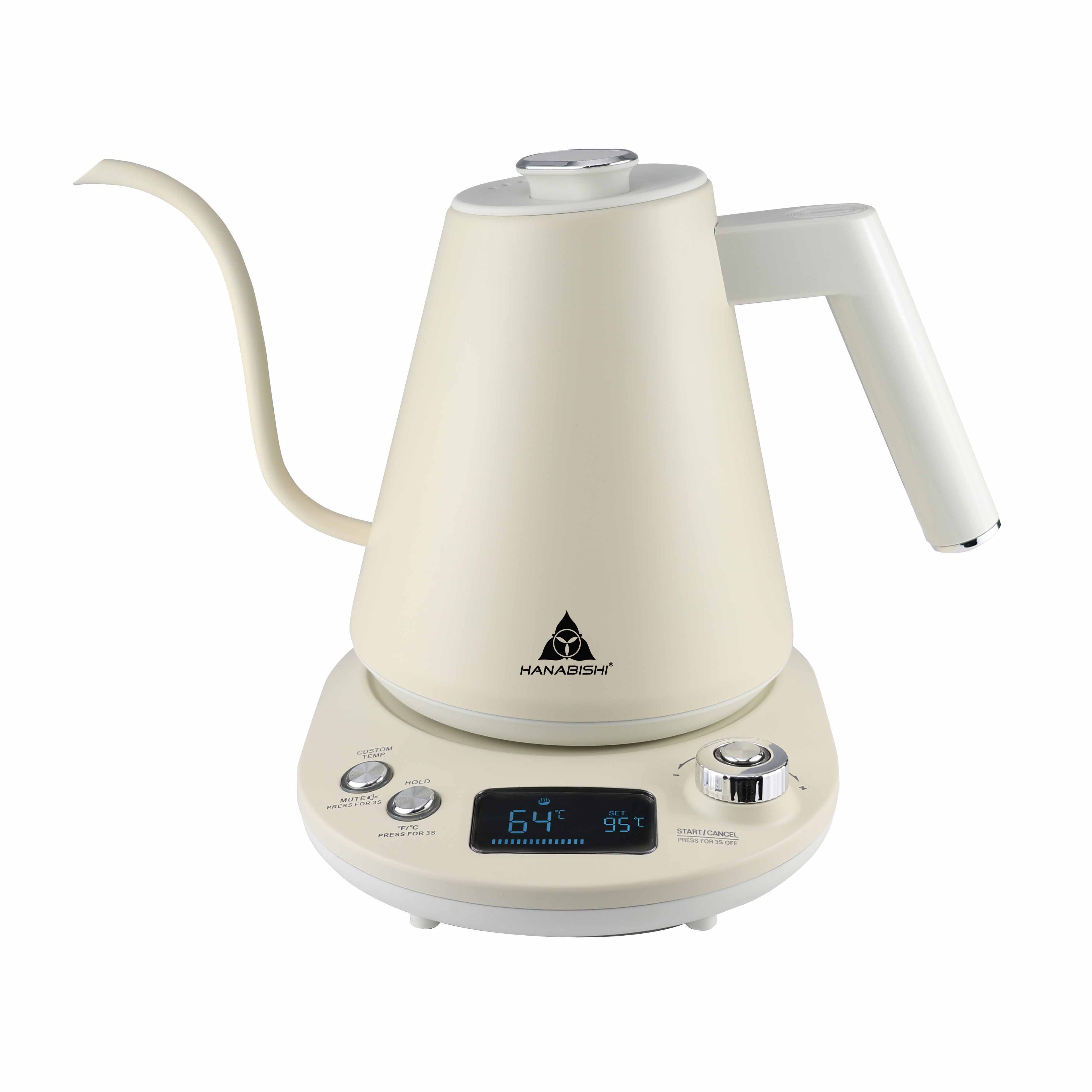 Hanabishi Digital Goose Neck Kettle 1L HWK-10GNBLK, HWK-10GNWHT - Image 2