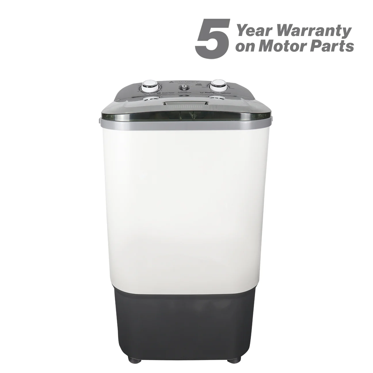 Hanabishi Single Tub Washing Machine Stone Series 6.5Kg Capacity HWMD165GRY - Image 3