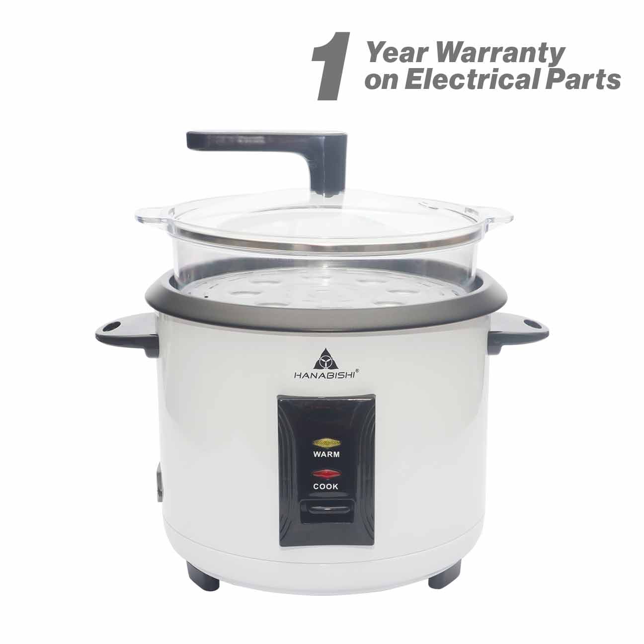 Hanabishi Transparent Outer Steamer Rice Cooker HRCTRNSPSTM 1.5L, 1.8L - Image 2