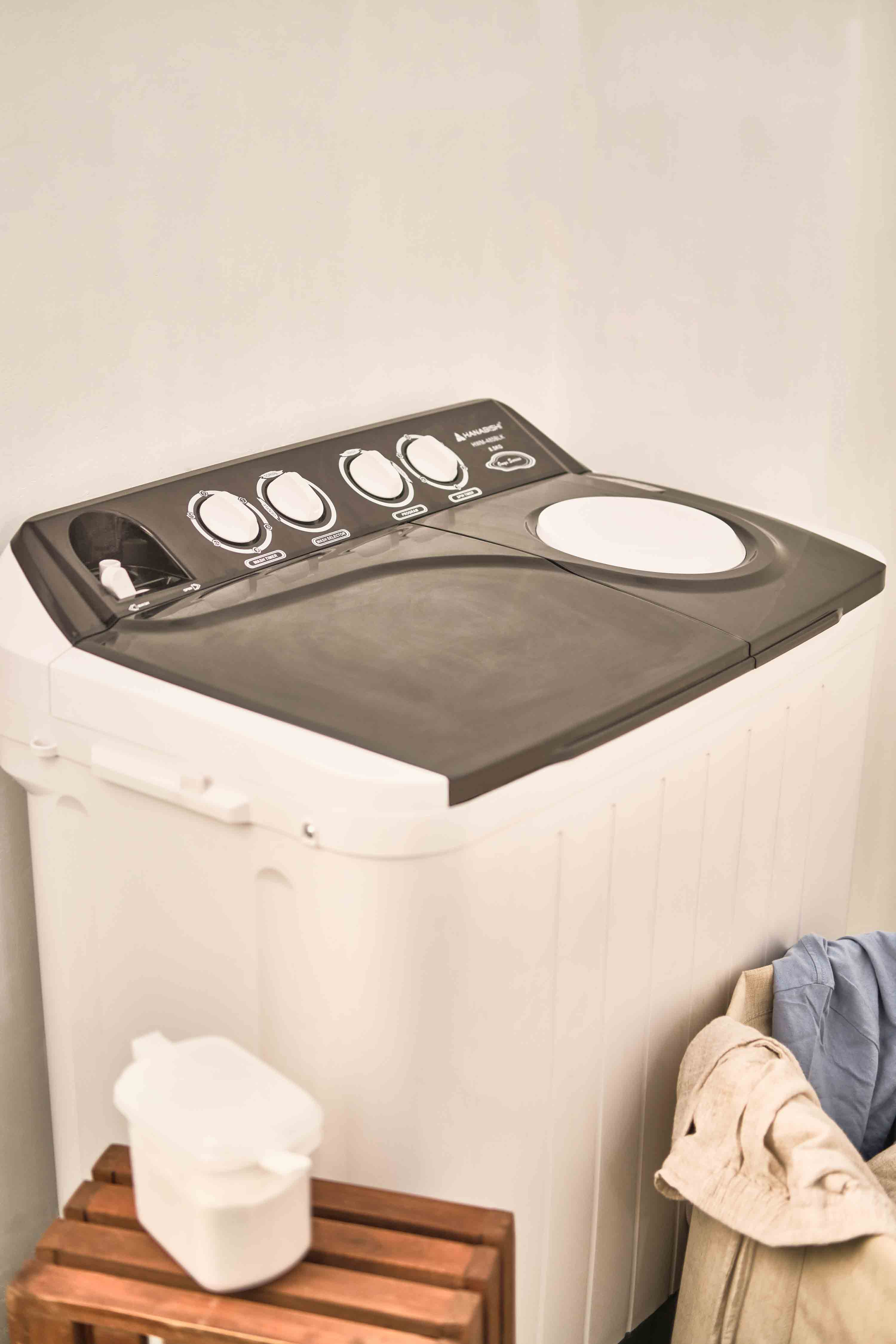 Hanabishi Twin Tub Washing Machine 8.5Kg Capacity HWM485BLK - Image 4